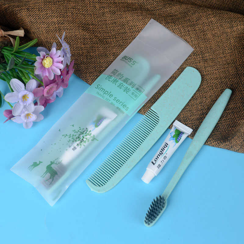 酒店专用牙刷牙膏梳子三合一套装