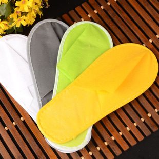 酒店民宿一次性无纺布拖鞋宾馆用品会所专用鞋子可定制鞋拖logo