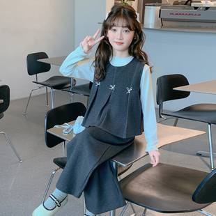 女童套装春秋款2025新款儿童洋气时髦小香风中大童女孩秋季三件套