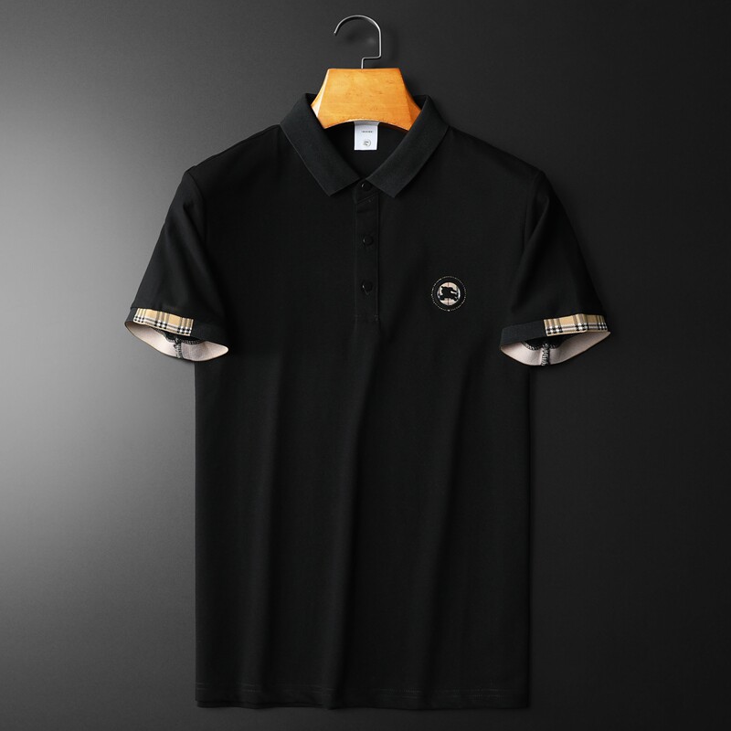 欧货高品质珠地棉2023夏季新款男士短袖POLO衫23802-P70蓝平铺,男装Polo衫,钱塘6009(原3017)