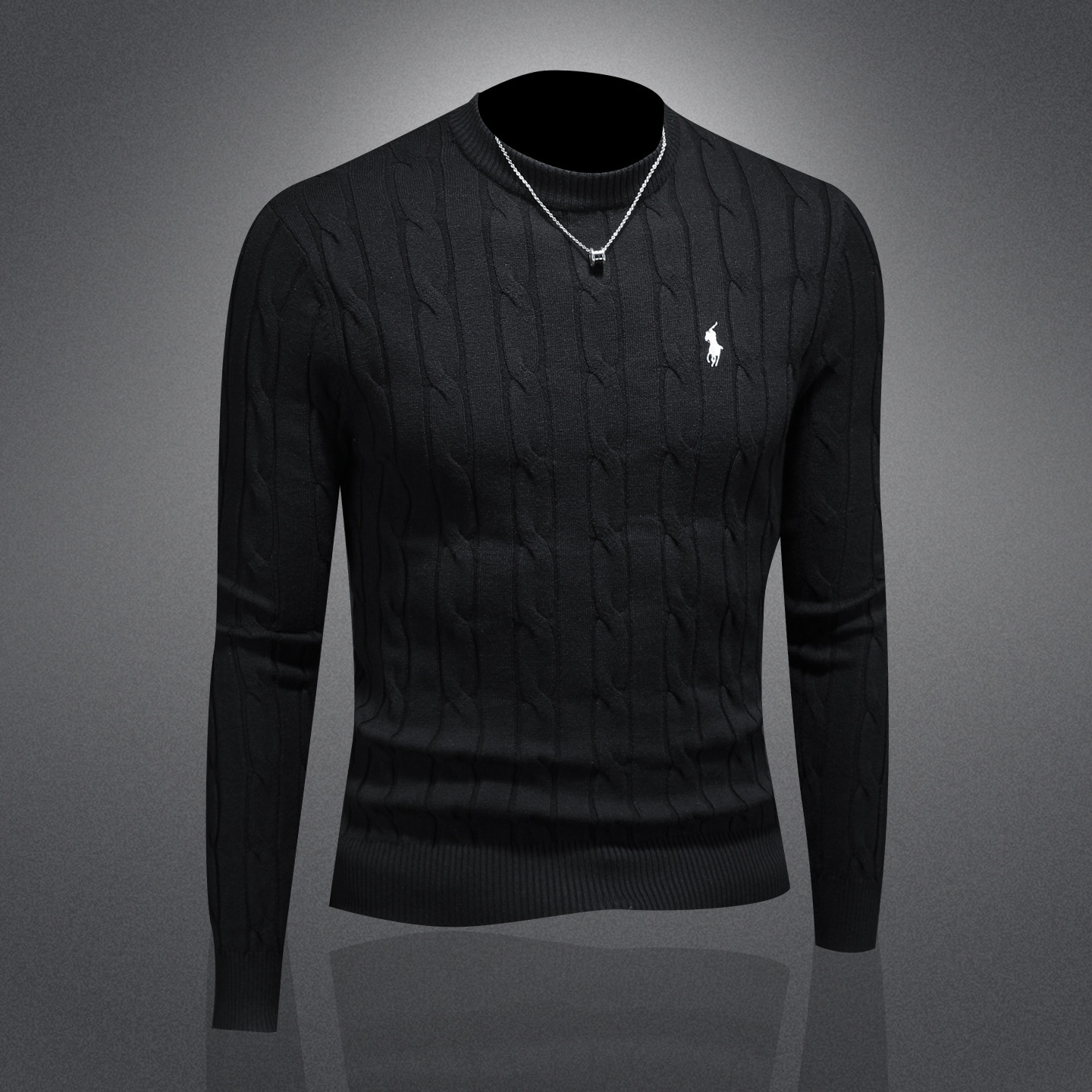QT6009-78138-P125秋冬加厚套头毛衣男修身百搭弹力针织衫镂空,男装针织衫/毛衣,钱塘6009(原3017)
