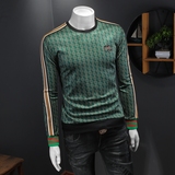 2025假模四季款金丝绒男士圆领潮流刺绣时尚卫衣QT6009-9362-P125，男装卫衣，钱塘6009(原3017)