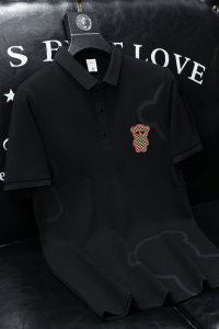 欧货高品质珠地棉2023夏季新款男士短袖POLO衫 23808-P70 灰 沙发图片