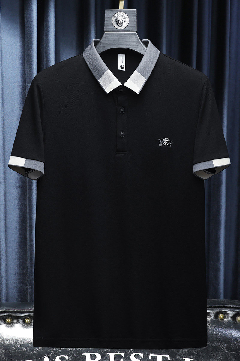 欧货高品质珠地棉2023夏季新款男士短袖POLO衫9961-P75黑沙发,男装Polo衫,钱塘6009(原3017)