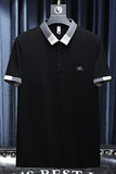 欧货高品质珠地棉2023夏季新款男士短袖POLO衫9961-P75黑沙发，男装Polo衫，钱塘6009(原3017)