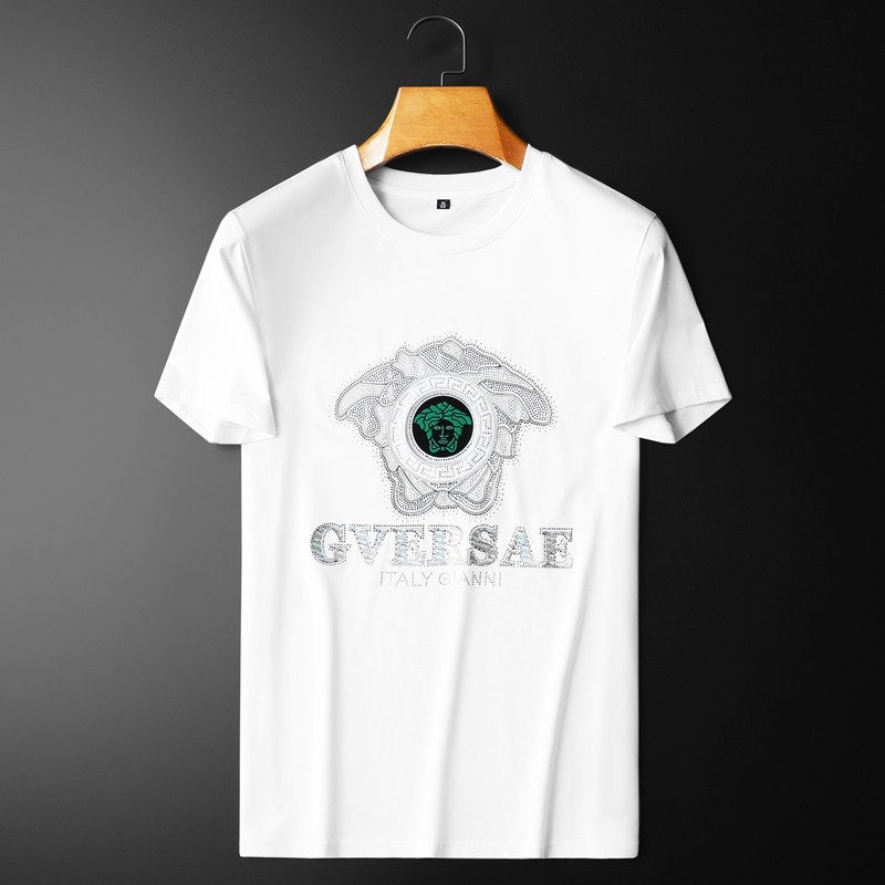 欧货高品质丝光棉2023夏季新款男士短袖T恤238801-P75白平铺，男装T恤，钱塘6009(原3017)