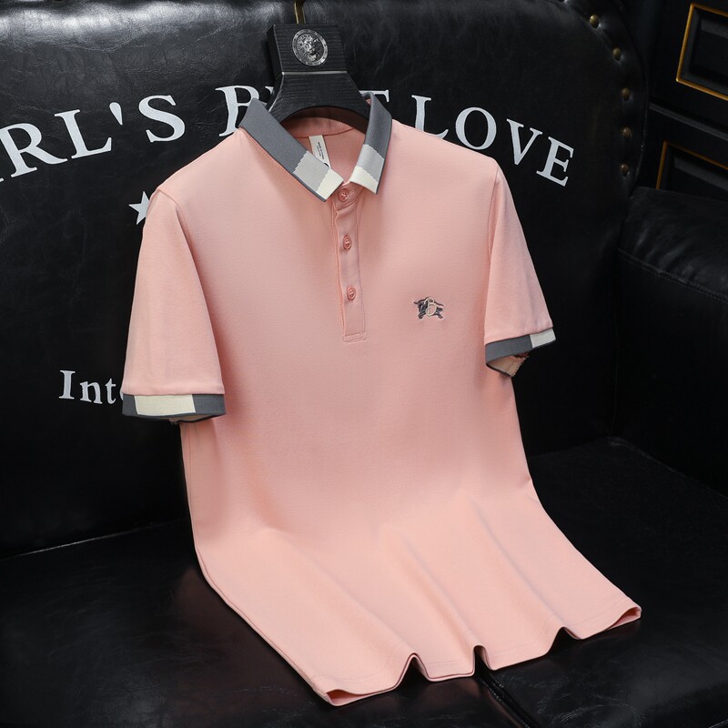 欧货高品质珠地棉2023夏季新款男士短袖POLO衫9961-P75白沙发,男装Polo衫,钱塘6009(原3017)