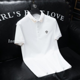 欧货高品质丝光棉2023夏季新款男士短袖POLO衫662-P75黑沙发，男装Polo衫，钱塘6009(原3017)