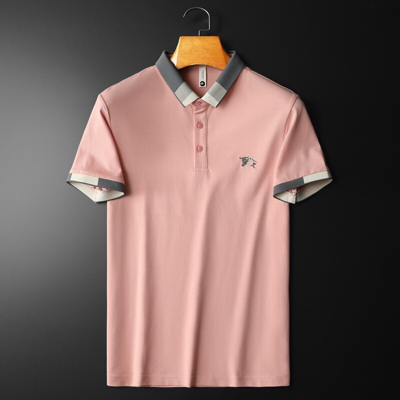 欧货高品质珠地棉2023夏季新款男士短袖POLO衫9961-P75黑平铺,男装Polo衫,钱塘6009(原3017)