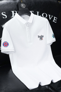 欧货高品质珠地棉2023夏季新款男短袖POLO衫 998802-P75 黑 沙发图片