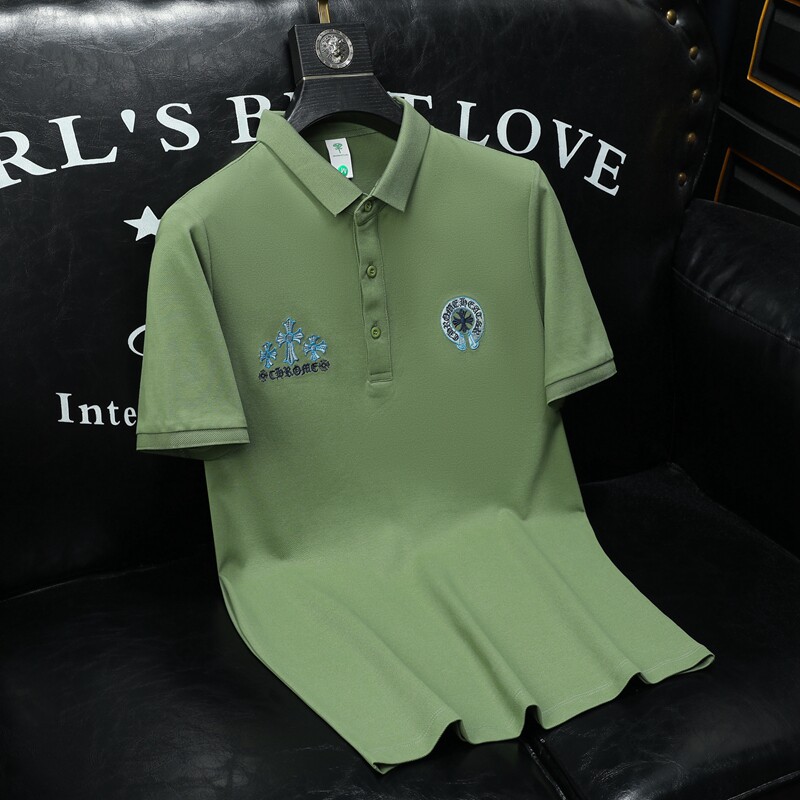 欧货高品质珠地棉2023夏季新款男士短袖POLO衫9910-P75黑沙发,男装Polo衫,钱塘6009(原3017)