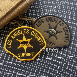 战术背心贴 SHERIFF徽章军迷COS造型 美国治安身份识别章魔术贴章