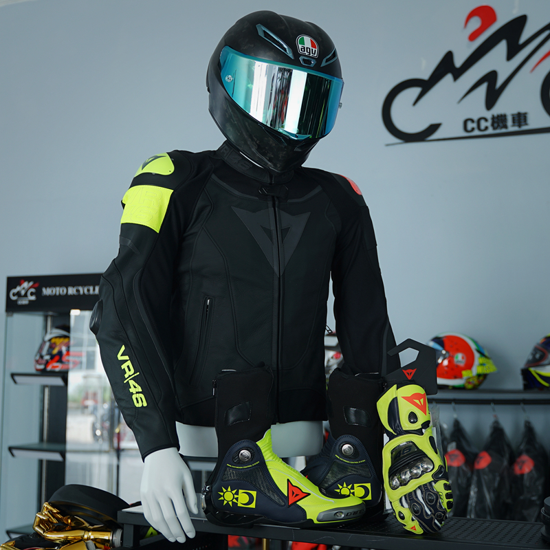 丹尼斯DAINESE VR46 Victory限量皮衣机车骑行服鸳鸯色罗西限定款