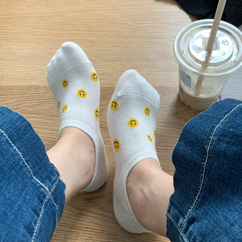 笑脸袜子女夏天薄款浅口隐形袜