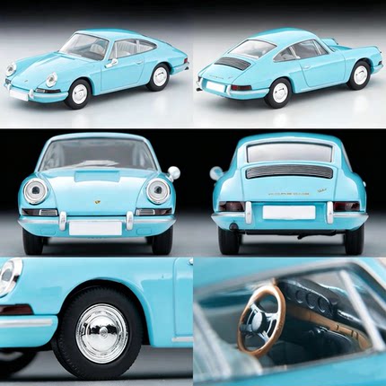 TLV保时捷Porsche 911 901 LV-110c水蓝 65年式 1:64车模型多美卡