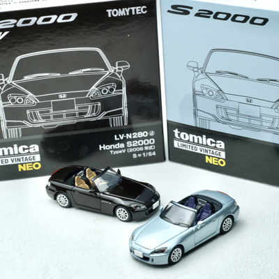 多美卡TOMYTEC TLV N280 本田HONDA S2000跑车汽车模型顶棚可拆卸