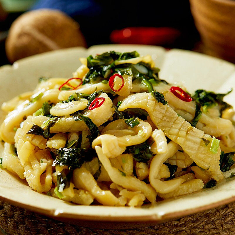 珍味小梅园雪菜鱿鱼250g*3半成品菜海鲜熟食方便家宴美味预制菜肴