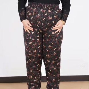 200斤 特大码 奶奶冬天保暖高腰棉裤 女外穿老人老太太加绒加厚长裤
