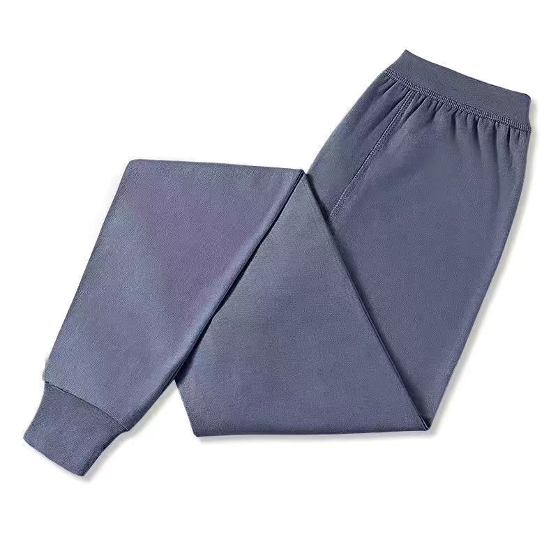 爸爸高腰家居裤开裆口纯棉睡裤男