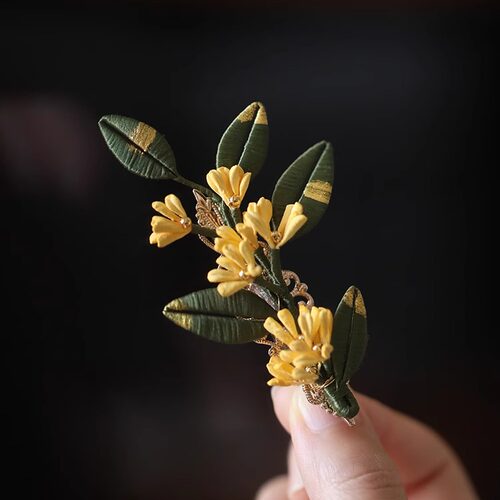 仙美桂花旗袍配饰古风