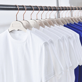 t恤新疆棉短袖 男士 纯棉圆领宽松纯色体恤 t恤男日系风新款 短袖