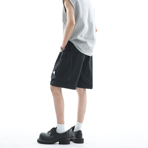 高品质夏季新款港风宽松五分男士工装短裤潮款1401-DK74-P30 控48图片