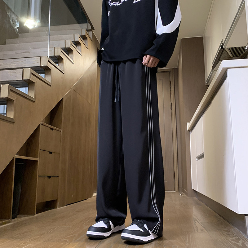 春秋款休闲裤街头vibe风直筒裤宽松青少年荧光装饰1401-K126-P38，男装休闲裤，星座1401