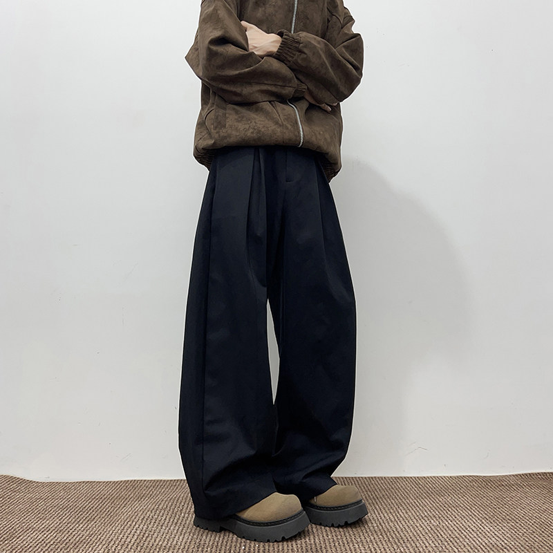 25年春秋新款老爹裤休闲西裤高街潮款直筒宽松1401-K216-P45,男装西裤,星座1401