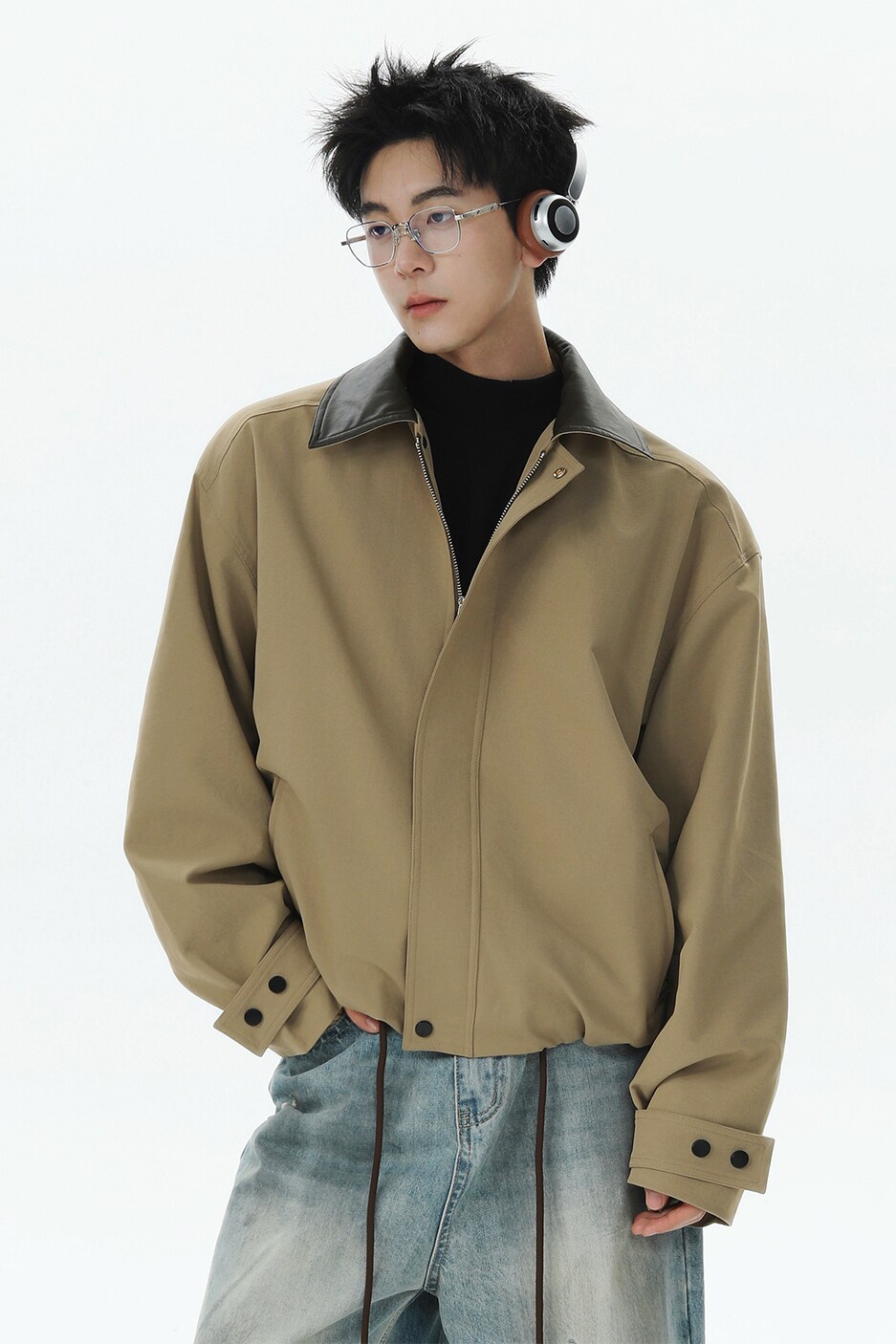25秋冬新款美式高街潮款宽松休闲夹克外套1401-K2507-P65加厚P75,男装夹克,星座1401