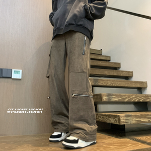 26年春季新款灯芯绒高街潮款直筒宽松休闲裤1401-K086-P50控78图片