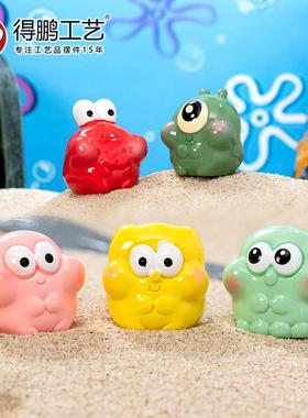 微景观卡通可爱海绵小宝树脂摆件DIY装饰品配件桌面汽车载小摆件
