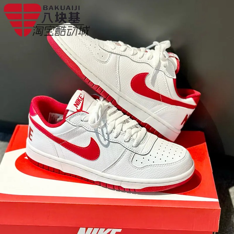 耐克男鞋2026新年款马年限定BIG NIKE LOW红白撞色板鞋355152-150,运动鞋new,运动休闲鞋,淘宝优惠券,粉丝福利购,淘宝优惠卷