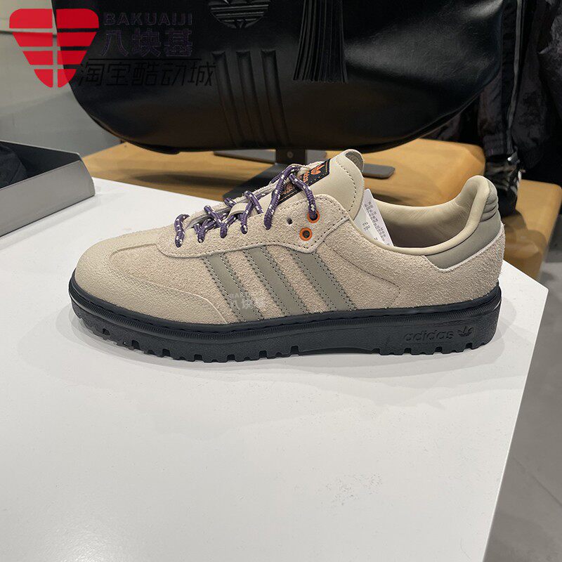 阿迪达斯三叶草男女鞋2026夏季款翻毛皮复古工装风户外板鞋KJ6658