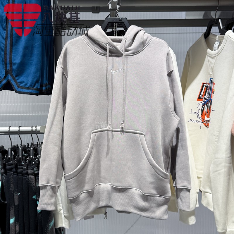 Nike耐克女装卫衣2025冬季加绒宽松加绒保暖套头连帽衫DQ5861-009