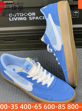 耐克男鞋2025秋季款SB复古蓝白德训鞋翻毛皮休闲滑板鞋CD5010-401