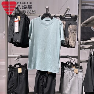 Nike耐克女装2025秋季款刺绣小勾宽松休闲纯色短袖T恤 FD4150-017