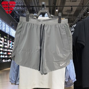 耐克男裤2025夏季跑步休闲运动速干丝滑透气短裤三分裤FN2993-084