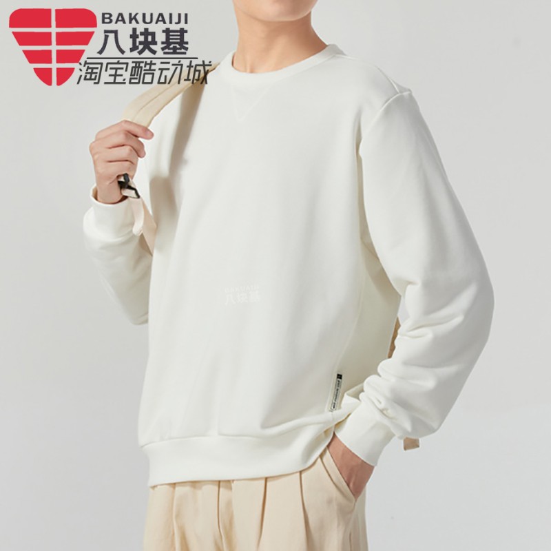 耐克男装纯色针织圆领卫衣套头衫