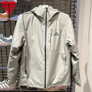 阿迪达斯男装2025冬季三合一鸭绒内胆防风保暖连帽夹克外套KQ5502