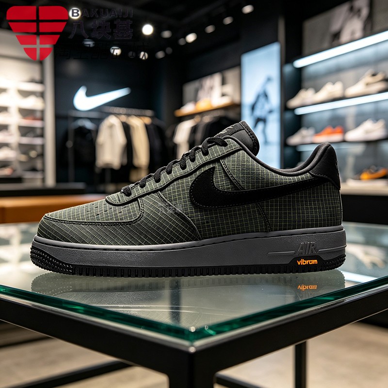 耐克男鞋2026夏季AF1空军一号复古格纹机能风低帮板鞋 IH1943-100