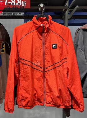 Nike耐克男装2026新年款梭织防风红色宽松立领夹克外套IF1289-696
