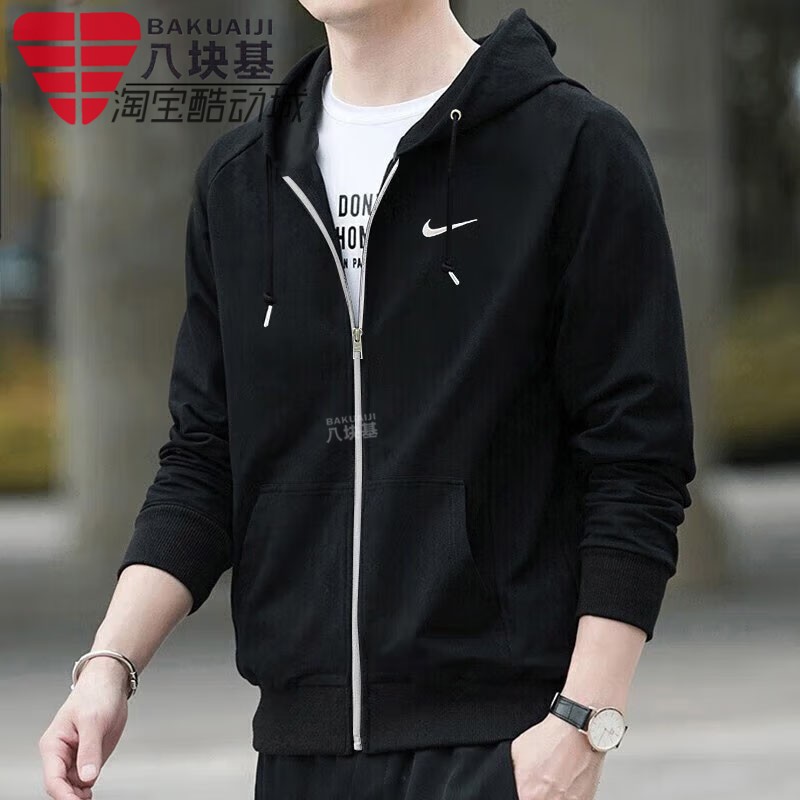 耐克小勾针织宽松休闲连帽夹克