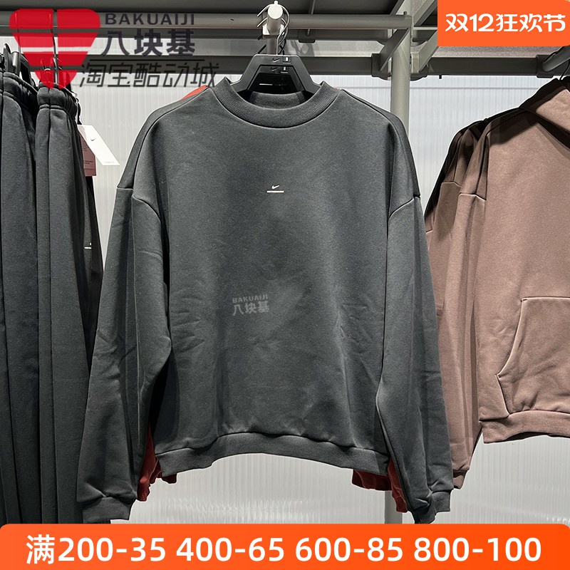 耐克男装加绒运动圆领卫衣套头衫