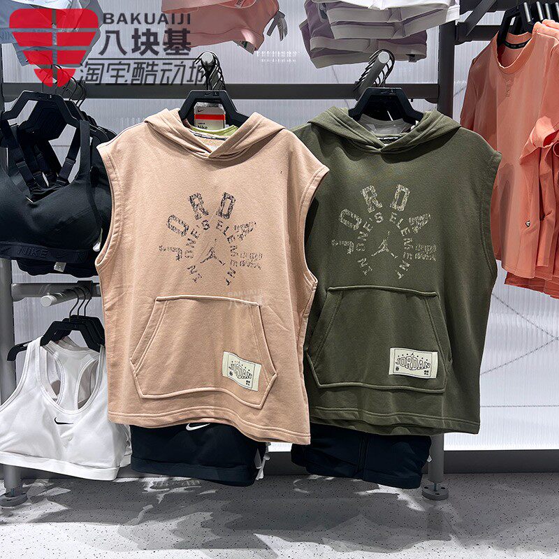 耐克男装印花复古连帽无袖背心