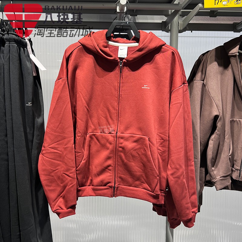 耐克男装加绒宽松连帽夹克外套
