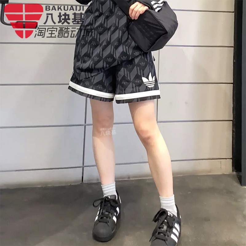 三叶草男女裤短裤宽松休闲五分裤