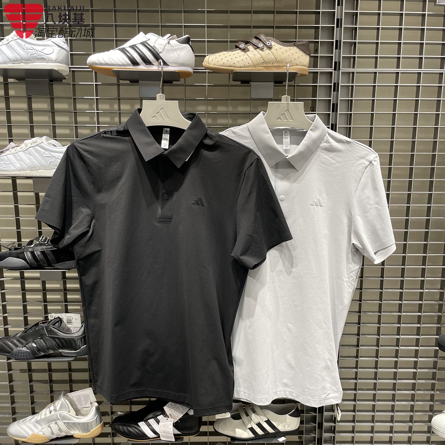阿迪达斯男简约翻领短袖POLO衫