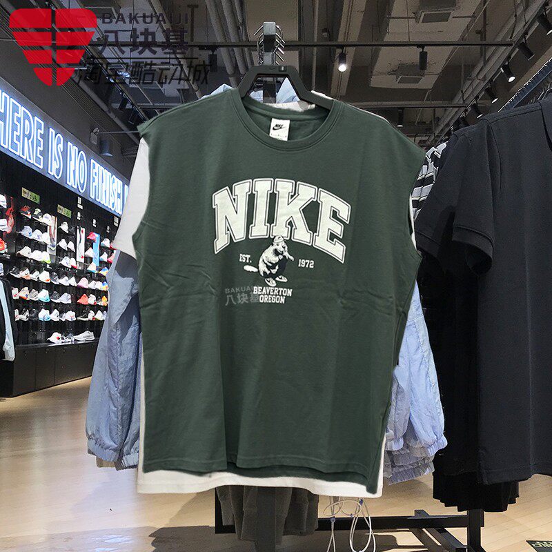 Nike耐克男装2025夏季款图案印花宽松休闲无袖背心T恤 IH0819-338