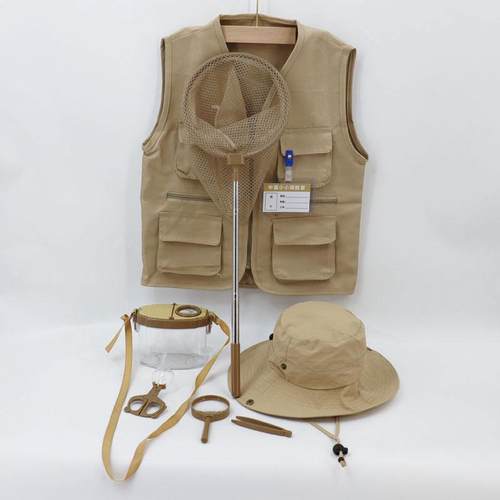 儿童户外探险服马甲渔夫帽子冒险家考古学家捉虫玩具套装角色扮演