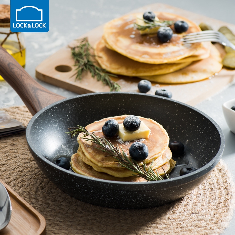 乐扣乐扣平底锅家用麦饭石不粘锅